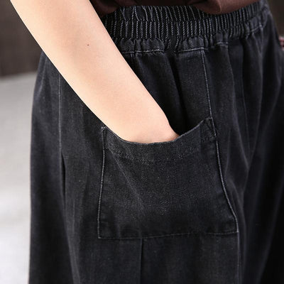 Spring Retro Loose Casual Cotton Wide Leg Pants July 2021 New-Arrival 