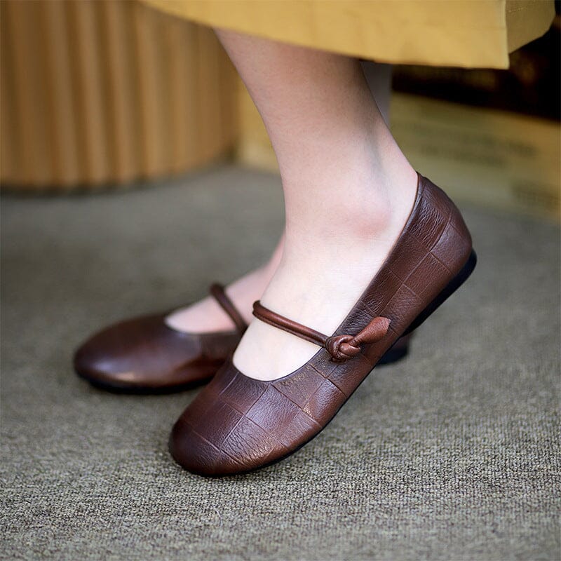 Spring Retro Soft Leather Flat Casual Shoes