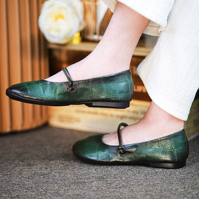 Spring Retro Soft Leather Flat Casual Shoes Feb 2023 New Arrival 