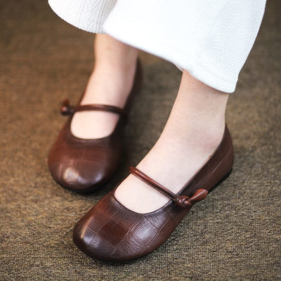 Spring Retro Soft Leather Flat Casual Shoes Feb 2023 New Arrival 