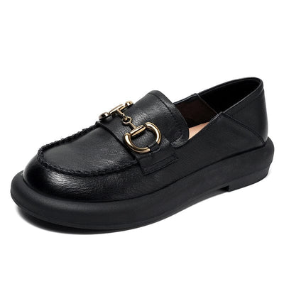 Spring Retro Soft Leather Women Flat Loafers Feb 2023 New Arrival 