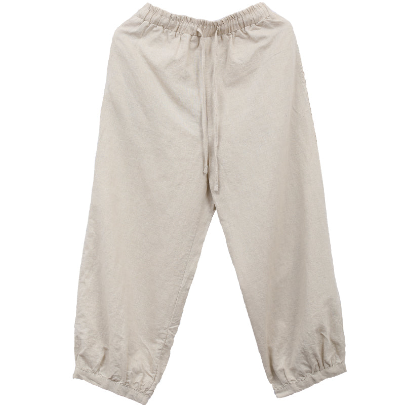Spring Summer Loose Cotton Linen Trousers