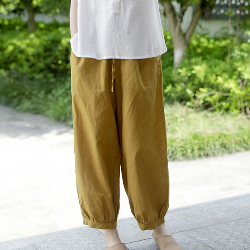 Spring Summer Loose Cotton Linen Trousers May 2022 New Arrival 
