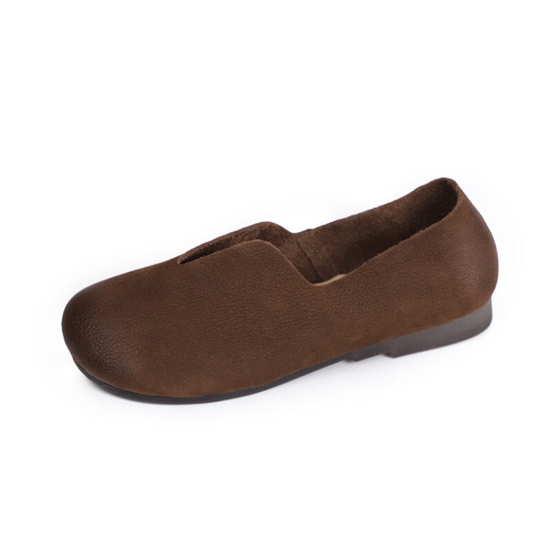 Spring Summer Retro Leather Soft Casual Shoes Mar 2023 New Arrival 