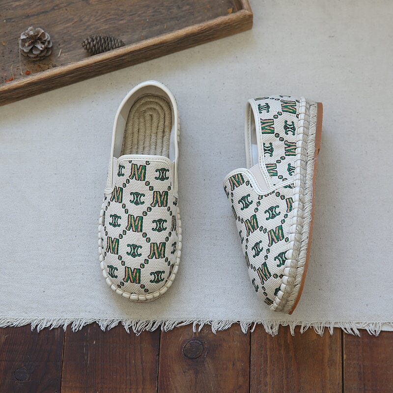 Spring Summer Retro Linen Canvas Casual Shoes Jul 2023 New Arrival 