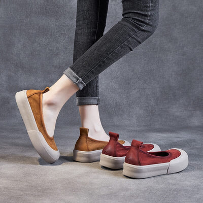 Spring Summer Retro Soft Leather Casual Shoes May 2023 New Arrival 