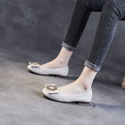 Spring Summer Retro Soft Leather Flat Casual Shoes