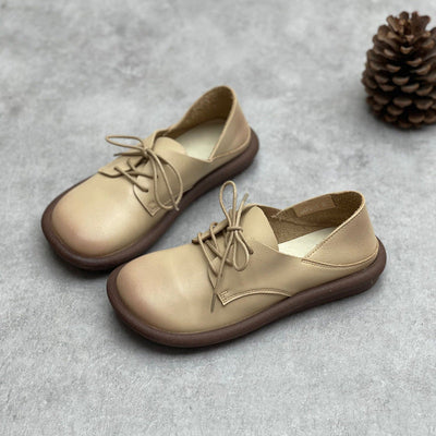 Spring Summer Retro Soft Leather Handmade Casual Shoes May 2022 New Arrival 