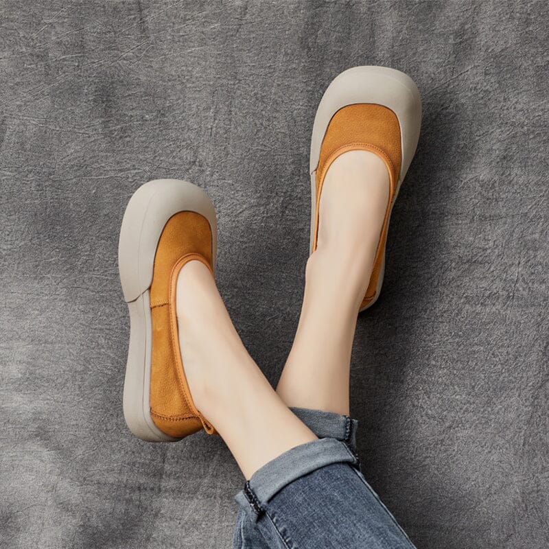 Spring Summer Soft Leather Flat Casual Shoes Apr 2023 New Arrival 