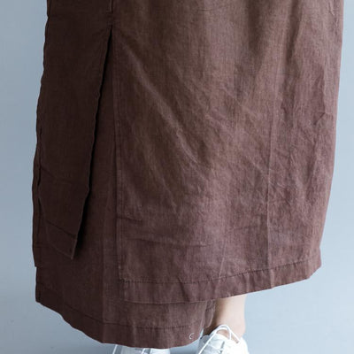 Stacked Misplaced Design Cotton Casual Wild Skirt