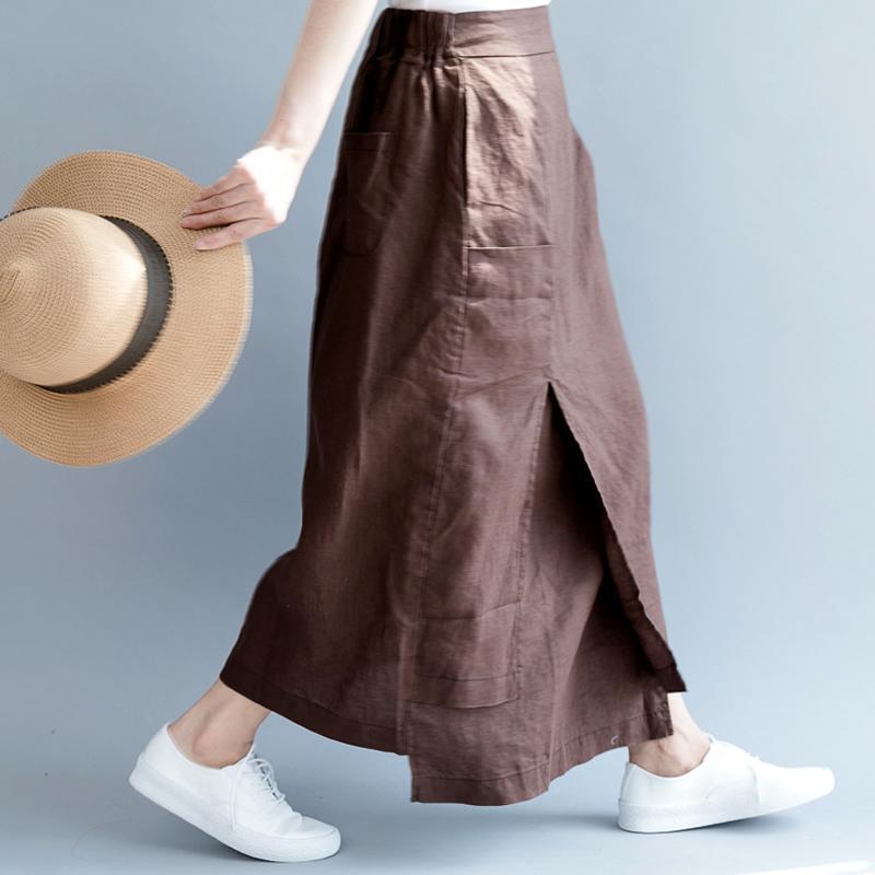 Stacked Misplaced Design Cotton Casual Wild Skirt 2019 April New 