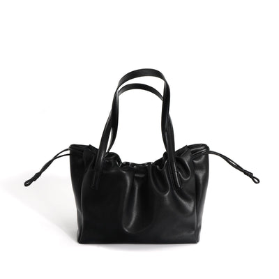 Stylish Minimalist Soft Leather Shoulder Bag Jul 2023 New Arrival Black 