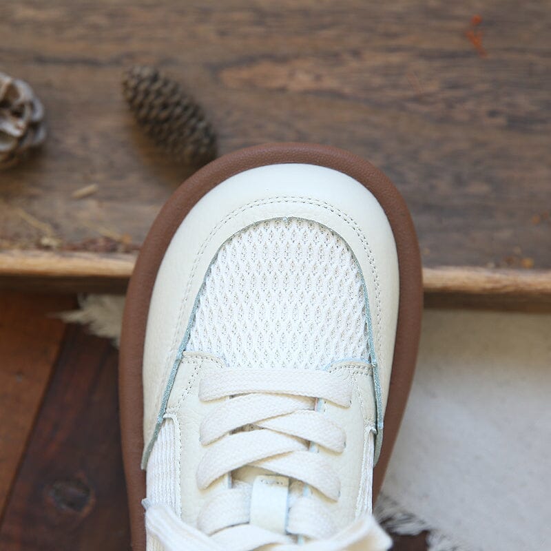 Summer Breathable Mesh Leather Casual Shoes Jul 2023 New Arrival 