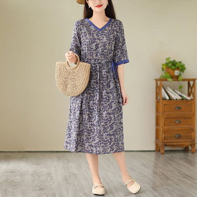 Summer Casual Fashion Floral Dress Jul 2023 New Arrival 