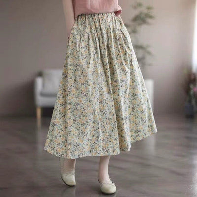 Summer Casual Floral Loose A-Line Skirt Jun 2023 New Arrival 