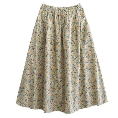 Summer Casual Floral Loose A-Line Skirt Jun 2023 New Arrival 