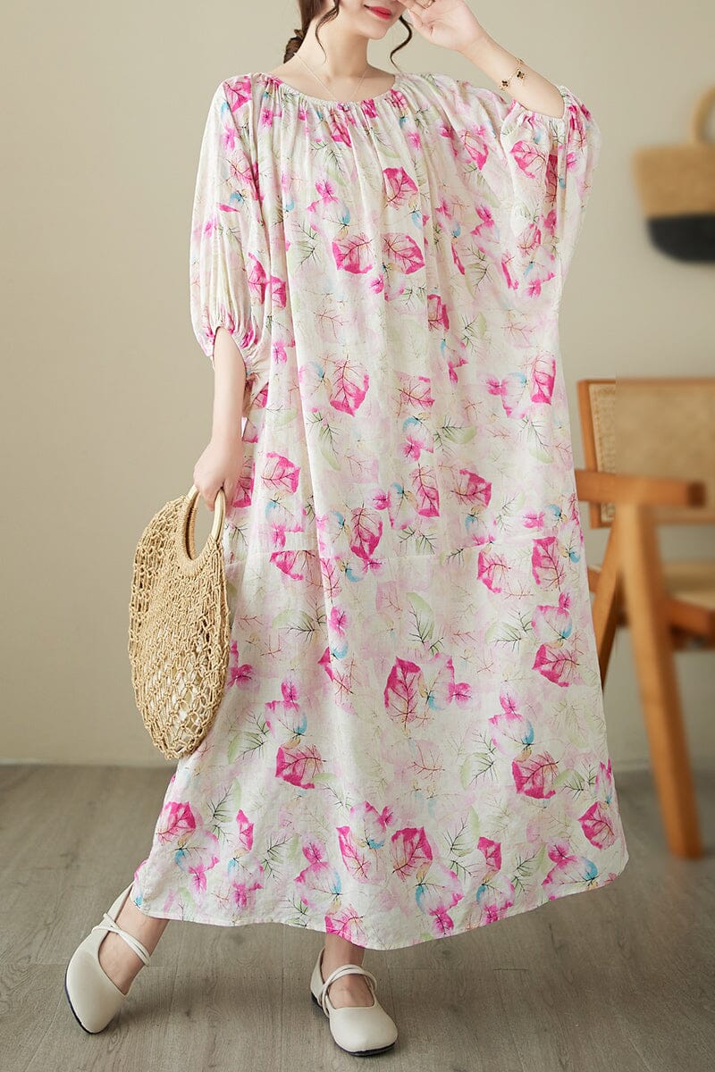 Summer Casual Loose Floral Dress Plus Size