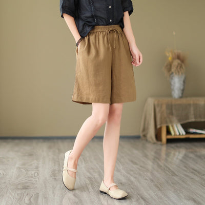 Summer Casual Loose Minimalist Linen Shorts