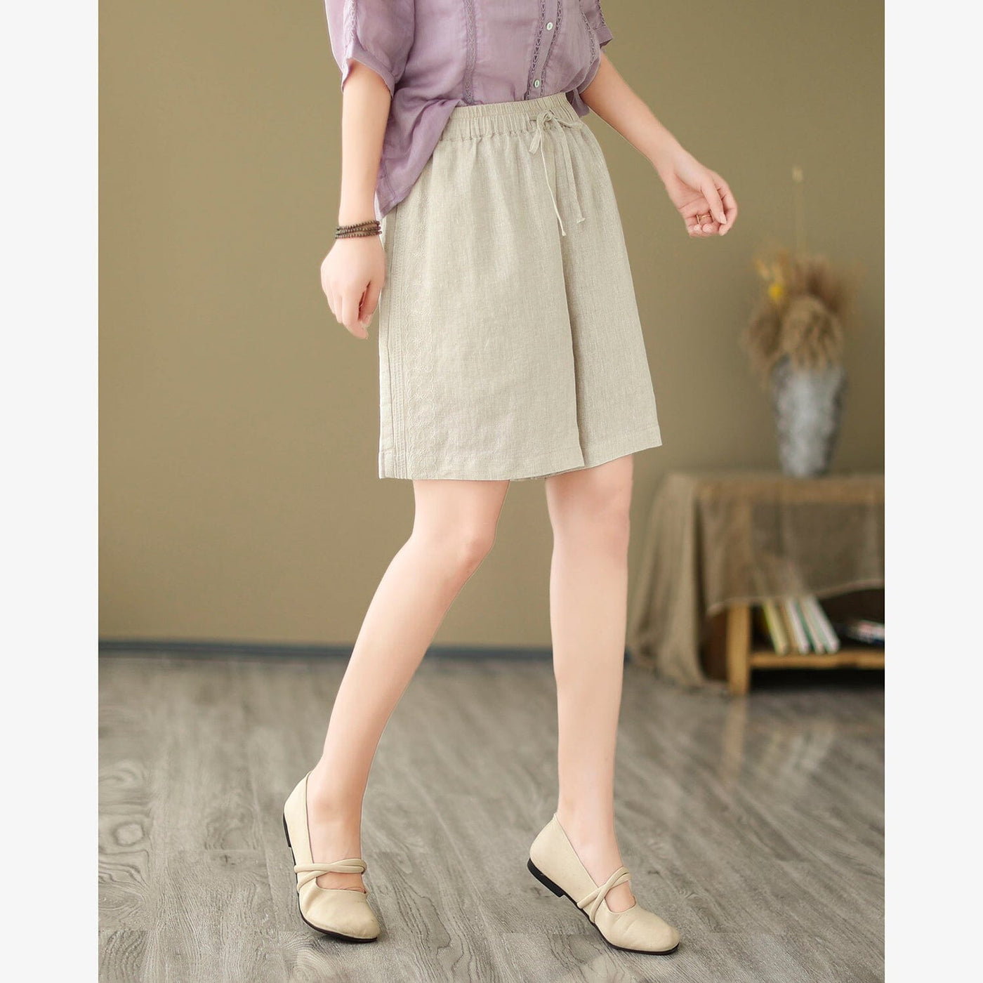 Summer Casual Loose Minimalist Linen Shorts