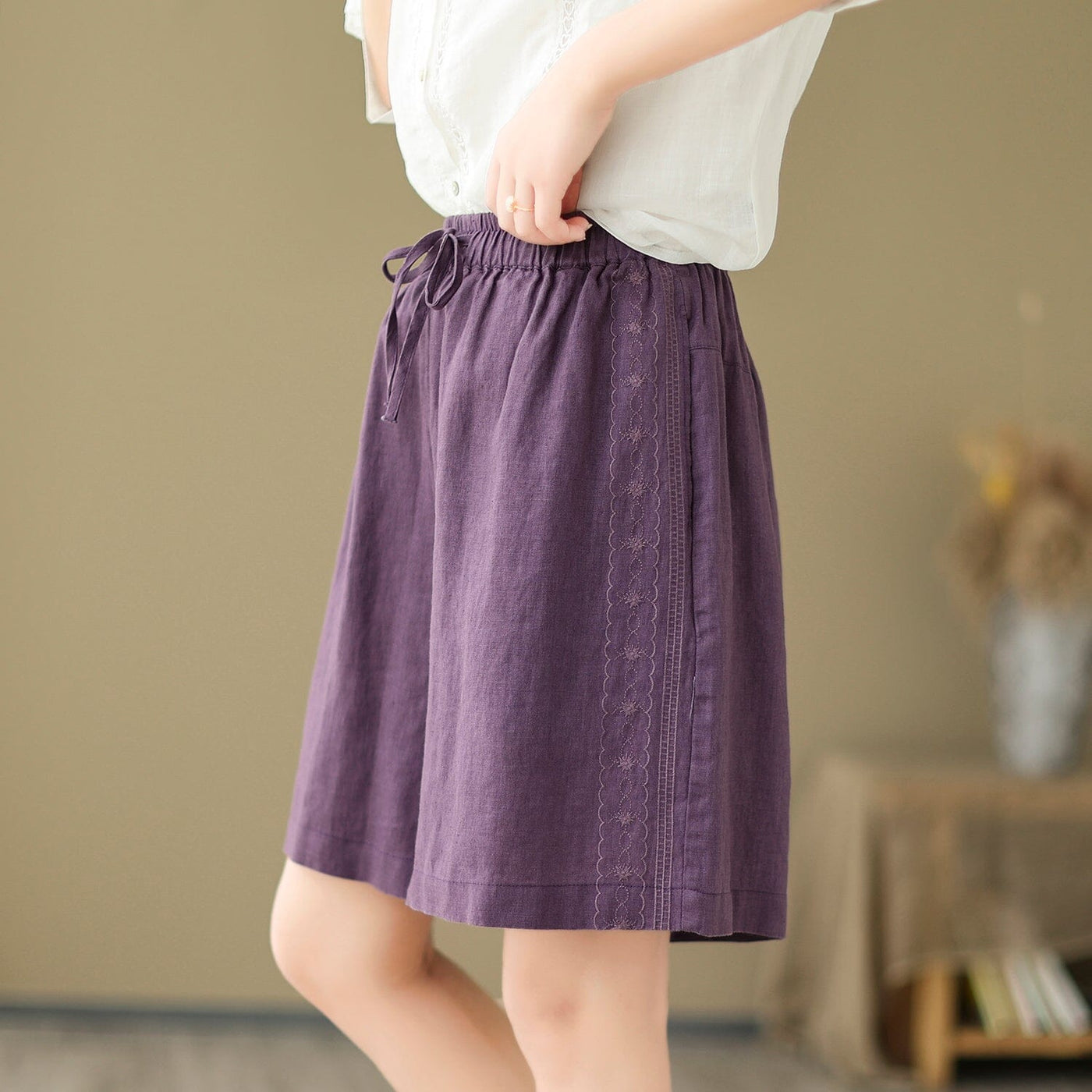 Summer Casual Loose Minimalist Linen Shorts