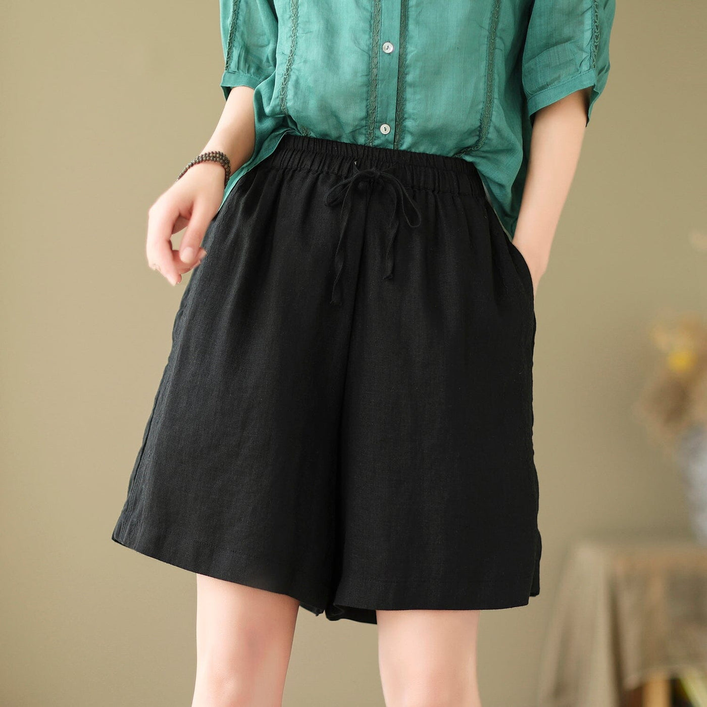 Summer Casual Loose Minimalist Linen Shorts