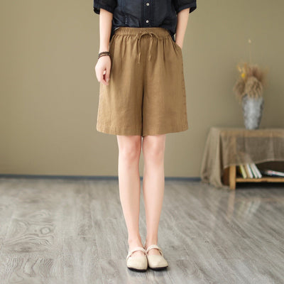 Summer Casual Loose Minimalist Linen Shorts