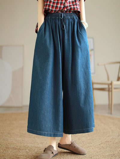 Summer Casual Loose Wide Leg Cotton Jeans Jul 2023 New Arrival 