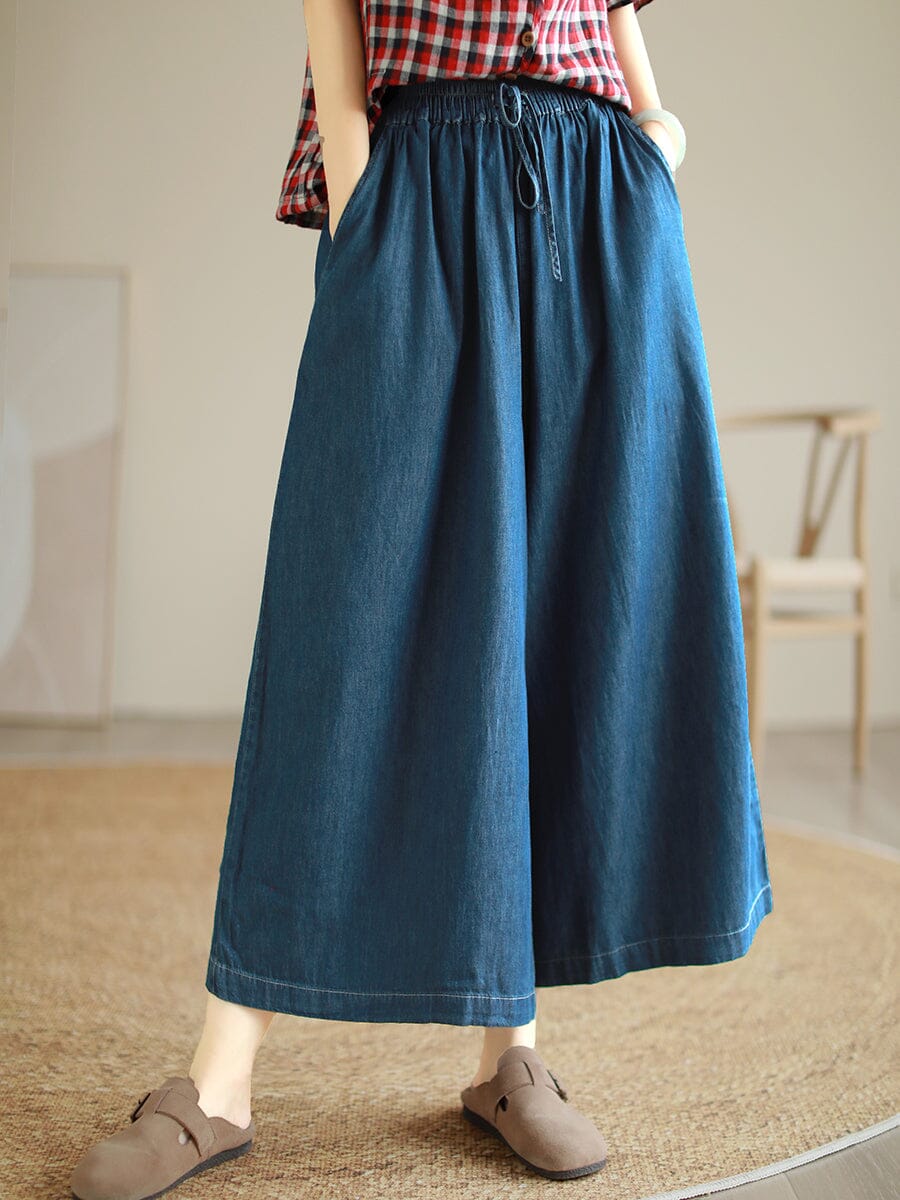 Summer Casual Loose Wide Leg Cotton Jeans Jul 2023 New Arrival 