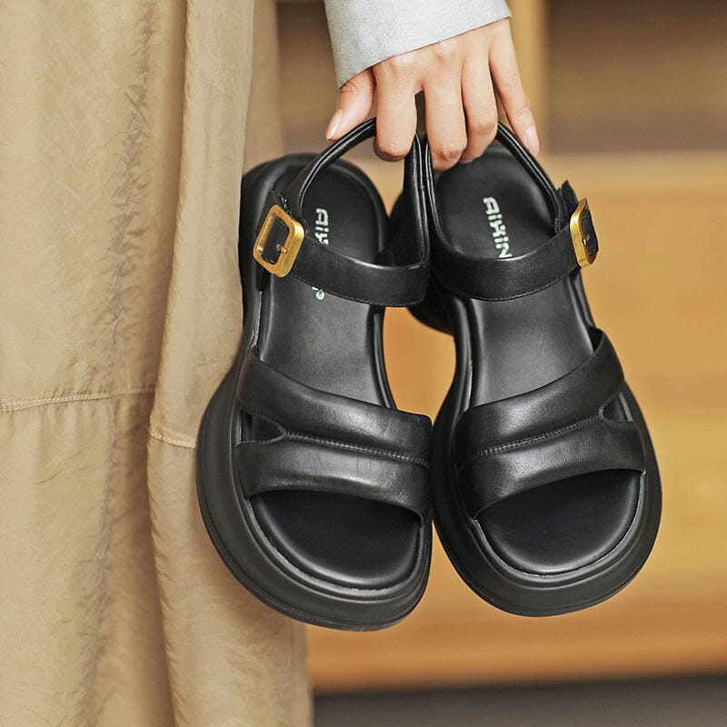 Summer Casual Minimalist Leather Sandals