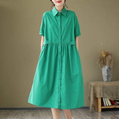 Summer Casual Solid Loose A-Line Dress May 2023 New Arrival 