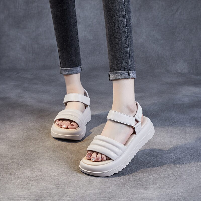 Summer Comfort Casual Minimalist Leather Sandals Jun 2023 New Arrival 