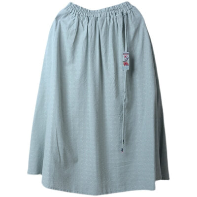 Summer Cotton Linen Retro Tassel A-Line Skirt May 2023 New Arrival 