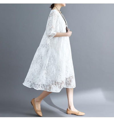 Summer Fairy Loose Lace Dress May 2021 New-Arrival 