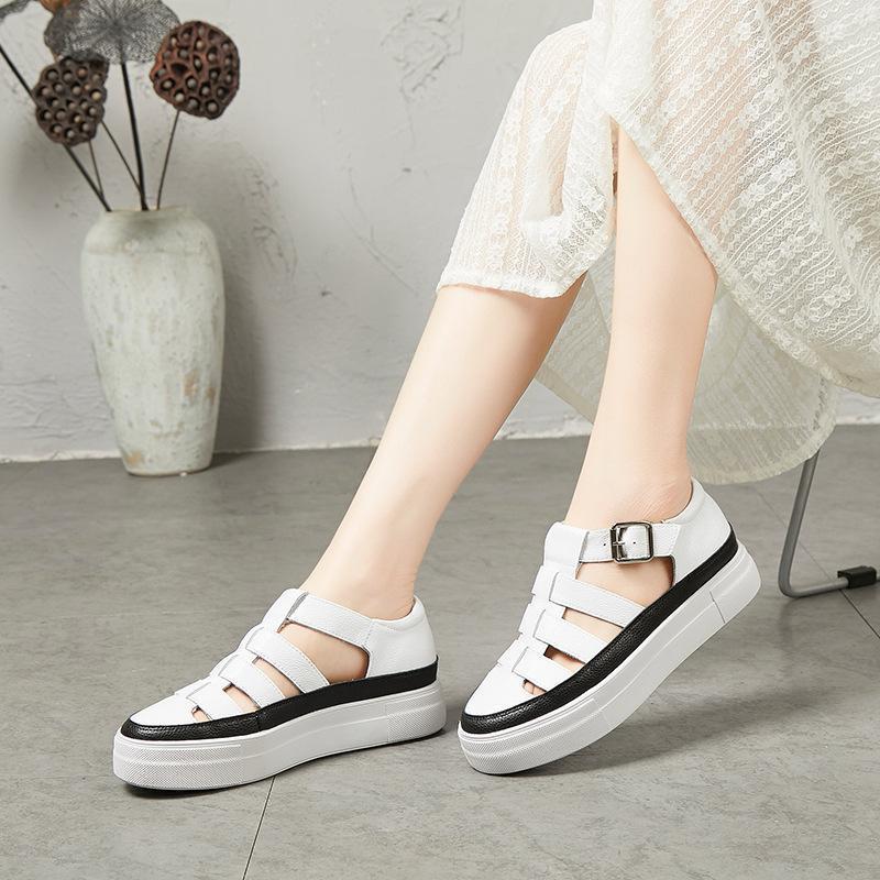 Summer Fashion Hollow Out Platform Adjustable Buckle Sandals