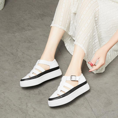 Summer Fashion Hollow Out Platform Adjustable Buckle Sandals 2019 April New 