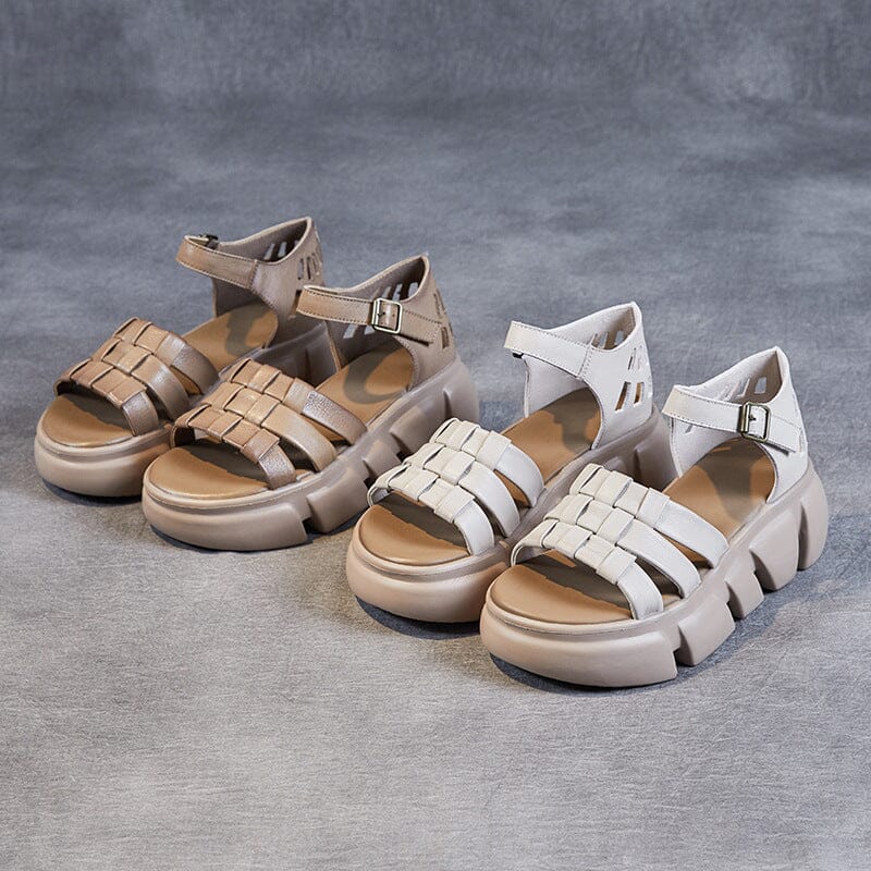 Summer Handcraft Plaited Leather Casual Sandals