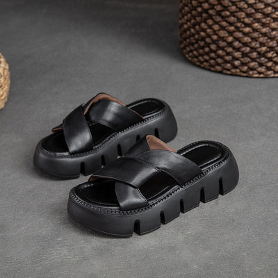 Summer Leather Plaited Retro Casual Sandals For Women