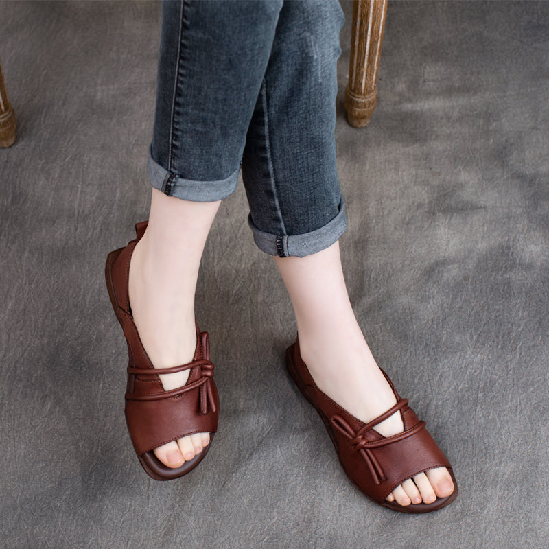 Summer Leather Vintage Handmade Flat Casual Sandals