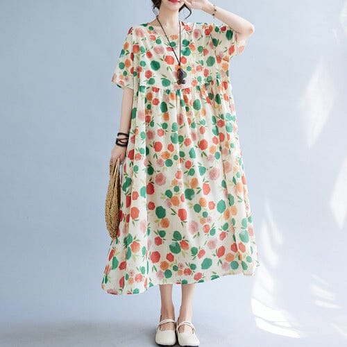 Summer Loose Casual Dots Fashion Dress