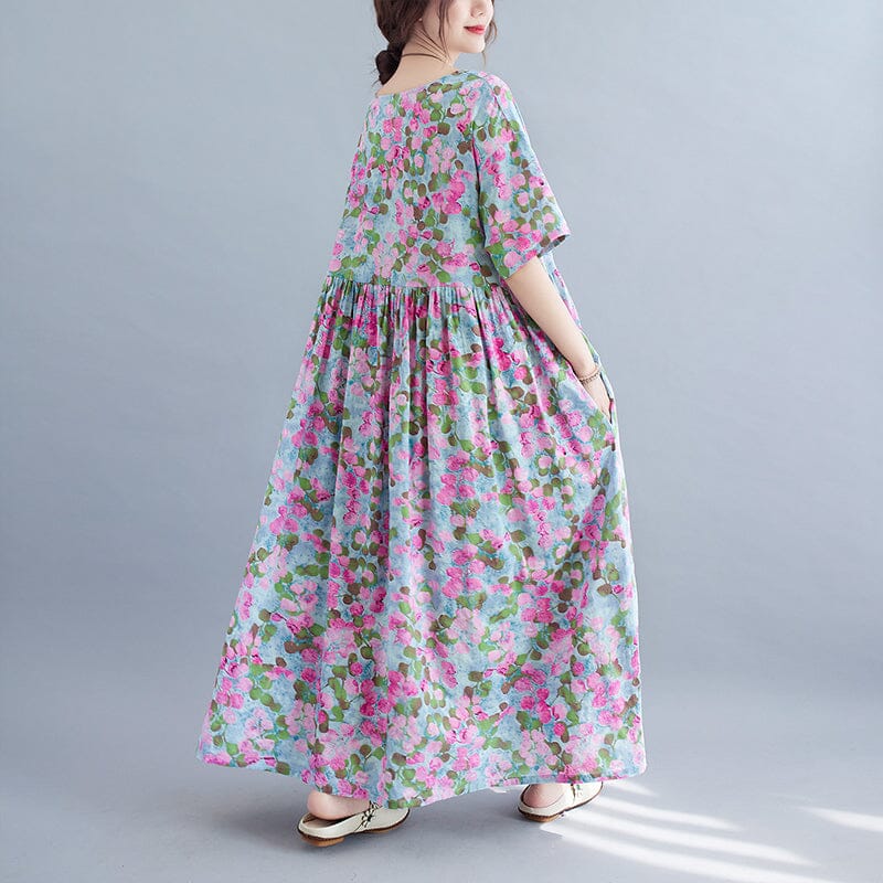 Summer Loose Casual Floral Dress Plus Size