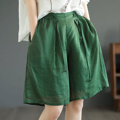 Summer Loose Casual Linen Double Layers Shorts