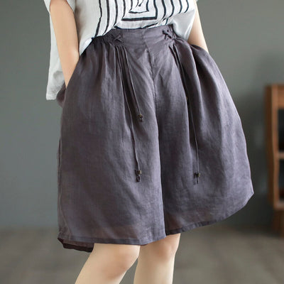Summer Loose Casual Linen Double Layers Shorts