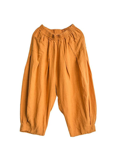 Summer Loose Linen Wide-Leg Casual Lantern Pants