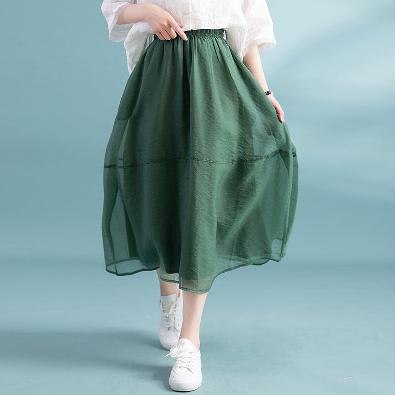Summer Loose Mesh Casual A-Line Skirt May 2023 New Arrival 
