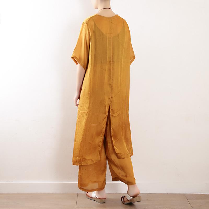 Summer Loose Silk Comfortable Two-piece Suit