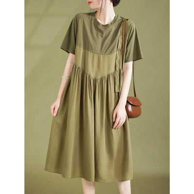 Summer Minimalist Casual Loose Cotton Dress