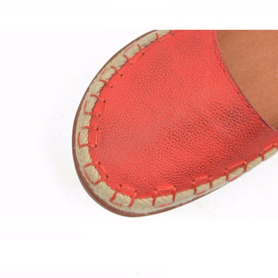 Summer Platform Leather Retro Handmade Shoes 2019 Jun New 