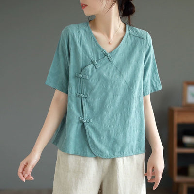 Summer Retro Casual Minimalist Cotton T-Shirt Jun 2023 New Arrival 