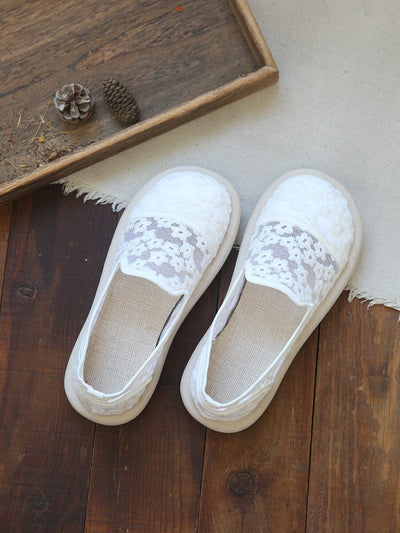 Summer Retro Hollow Mesh Canvas Casual Shoes Apr 2023 New Arrival 