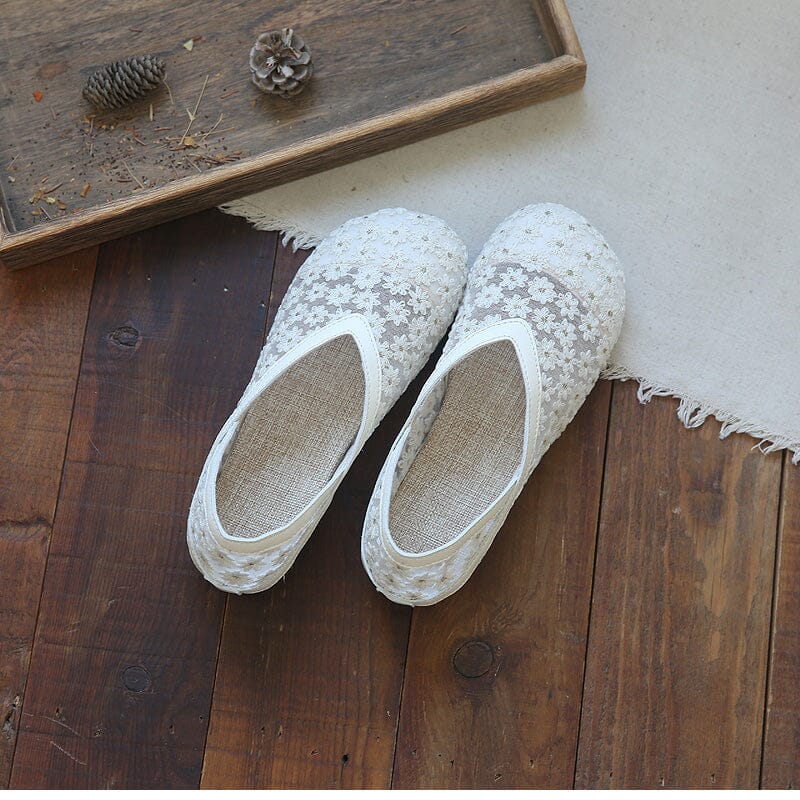 Summer Retro Mesh Canvas Flat Casual Shoes May 2023 New Arrival 